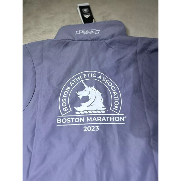 Adidas 2023 Boston Marathon Windbreaker Jacket HY0267 Purple Women's Large NEW - Picture 3 of 16